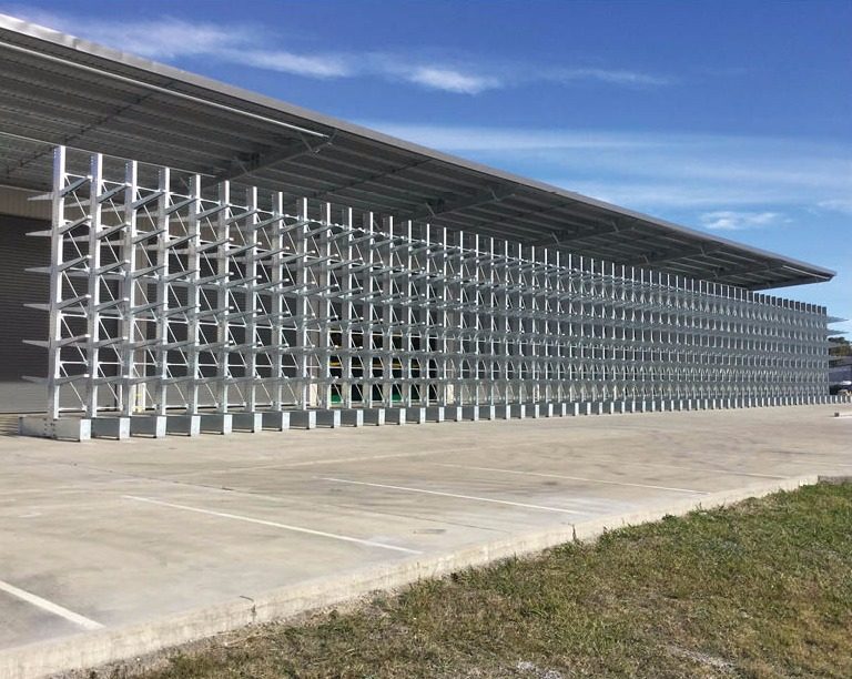 Galvanised cantilever racking